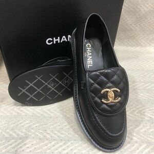 Chanel Women's Black Loafers